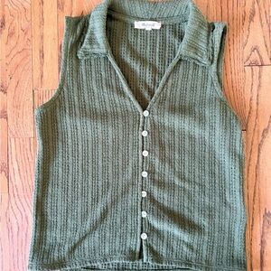 Madewell Olive Green Ribbed Knit Tank
